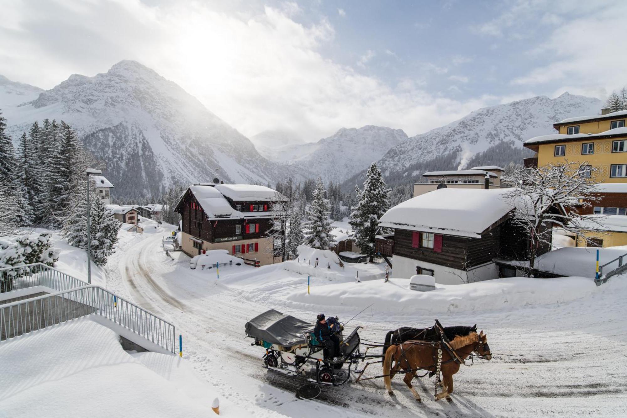 Haus Burgermeister Wohnung Tschirpen Arosa Exterior foto